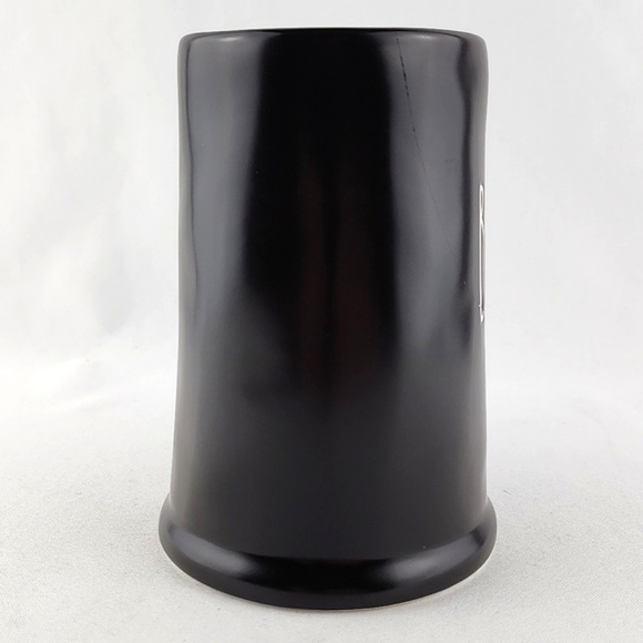 Rae Dunn Tall Black Beer  Stein Mug White Large Letters Engraved BEER - Picture 5 of 9